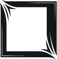 Abstract Black Frame With Geometric Design vector
