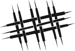 Abstract Woven Geometric Pattern In Black And White vector