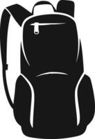 Backpack Icon Minimalist Monochrome Design vector