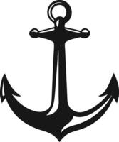 Black Anchor Isolated On White Background vector