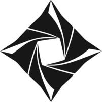 Black And White Abstract Geometric Rhombus Shape vector