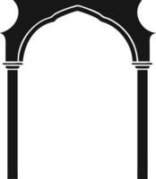 Archway Silhouette Architectural Element Portal Entrance Design vector
