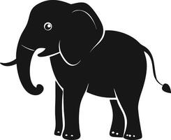 Black And White Elephant Graphic vector