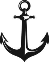 Black Nautical Anchor Illustration Image vector