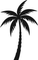 Black Silhouette Of A Palm Tree vector
