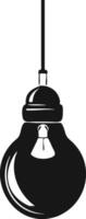 Black And White Lightbulb Simple vector