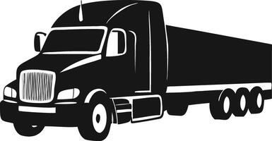 Black And White Truck Illustration vector