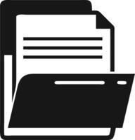 Data Folder With Document Illustration vector