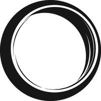 Circular Abstract Shape Black And White vector