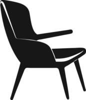 Minimalist Modern Armchair Silhouette Design Element vector