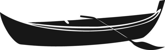 Gondola Boat With Paddle Illustration vector