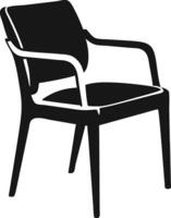 Minimalist Black And White Chair Illustration vector