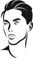 Man Face Abstract Black And White vector