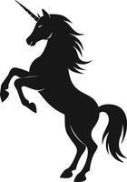 Reared Unicorn Silhouette Mythical Creature Graphic vector