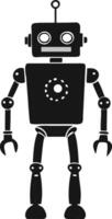 Isolated Robot Graphic Illustration Design vector