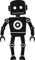 Simple Flat Design Robot Illustration vector