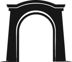 Silhouette Of Arch Portal With Rounded Top vector