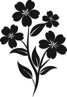 Simple Black And White Flower Arrangement vector