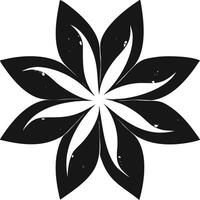 Simple Monochrome Flower Design Graphic vector