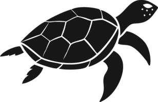Sea Turtle Silhouette Aquatic Reptile vector