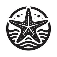 Starfish Silhouette for Tropical Inspired Designs vector