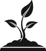 Sprout Growing In The Ground Icon vector