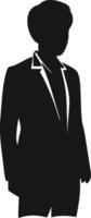 Silhouette Of A Person In Business Attire vector
