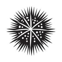 Sea Urchin Silhouette Black for Visual Projects vector