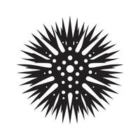 Nature Inspired Sea Urchin Black Design vector