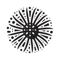 Sea Urchin Silhouette Black for Digital Art vector