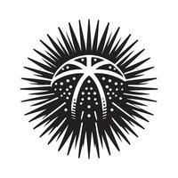 Sea Urchin Silhouette for Eco-Friendly Branding vector