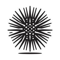 Professional Sea Urchin Silhouette for Print Design vector
