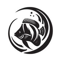 Abstract Moorish Idol Silhouette for Modern Designs vector