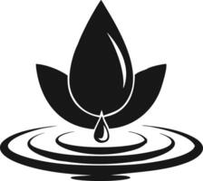 Water Drop Falling Into Water Ripple vector