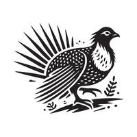 Bold Greater Sagegrouse Black for Designs vector