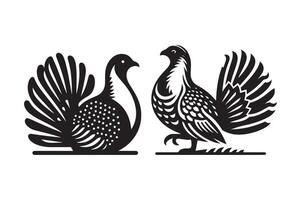 Black Greater Sagegrouse Silhouette for Unique Branding 4o mini vector