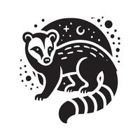High-Resolution African Civet Black for Websites vector