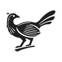 Professional Tinamou Silhouette for Print Design vector