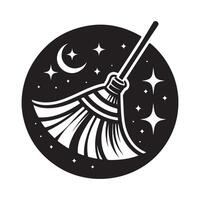 Broom Silhouette for Marketing Designs vector
