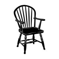 Isolated Windsor Chair Illustration vector