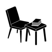 Reading Table Silhouette for Use vector
