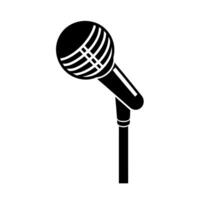 Editable Microphone Black Design vector