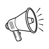 Megaphone Black for Educational and Informational Use vector