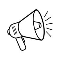Bold Megaphone Black for Event Promotion vector
