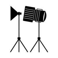 Studio Light Set Outline Black vector