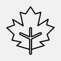 Icon maple. Plant leaves elements. Icon in line style. vector