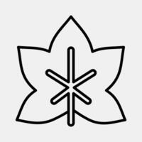 Icon grape. Plant leaves elements. Icon in line style. vector