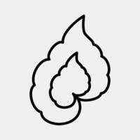Icon begonia. Plant leaves elements. Icon in line style. vector