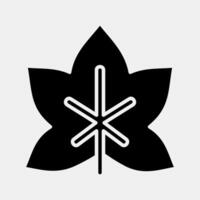 Icon grape. Plant leaves elements. Icon in glyph style. vector