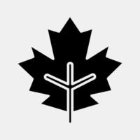 Icon maple. Plant leaves elements. Icon in glyph style. vector